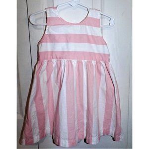 Hanna Andersson Pink and White Striped Casual Dress